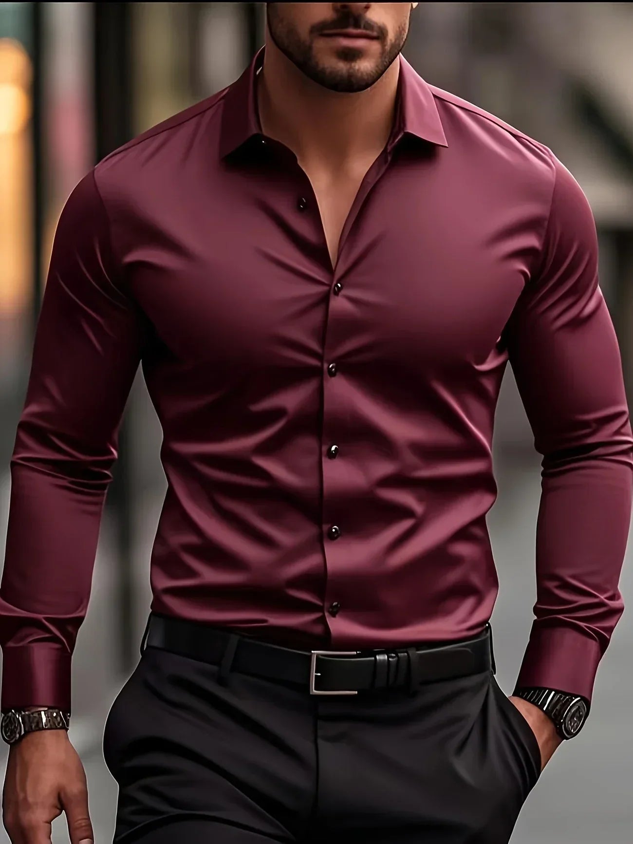 Maison-Blanche-Paris™ | Chemise élégante à manches longues avec boutons