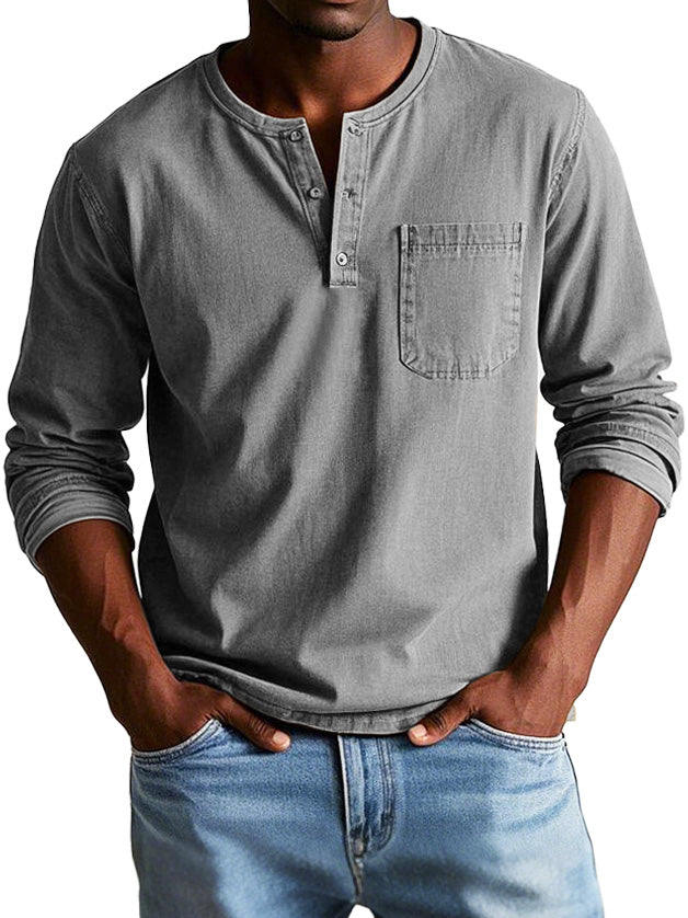 Maison-Blanche-Paris™ - Chemise Vintage à Manches Longues