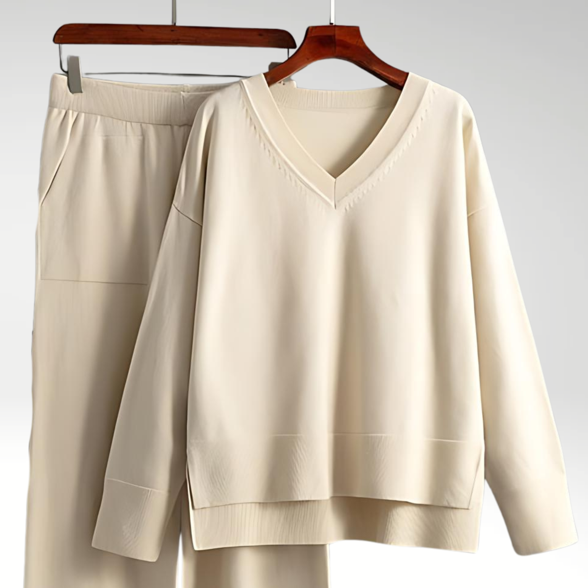Maison-Blanche-Paris™ | Ensemble deux pièces à col en V de luxe