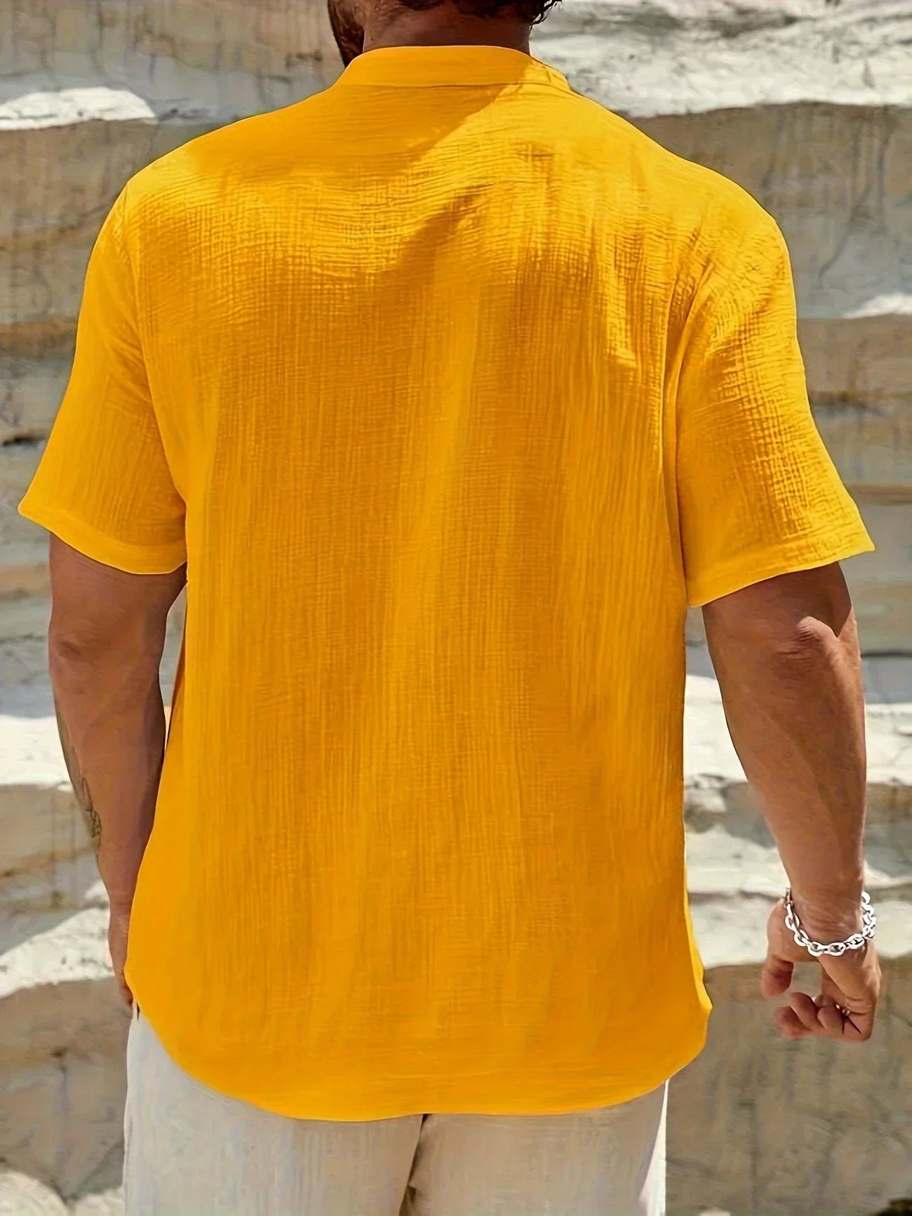Maison-Blanche-Paris™ | Chemise d’été élégante à col montant
