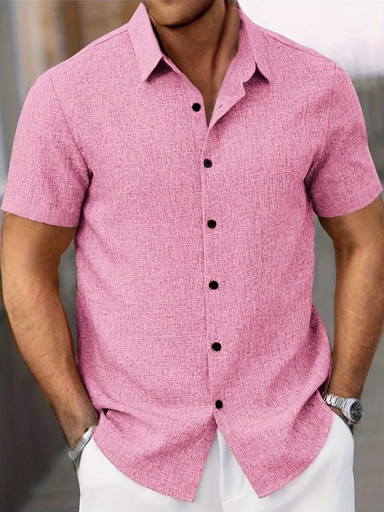 Maison-Blanche-Paris™ | Chemise légère à manches courtes en mélange de lin