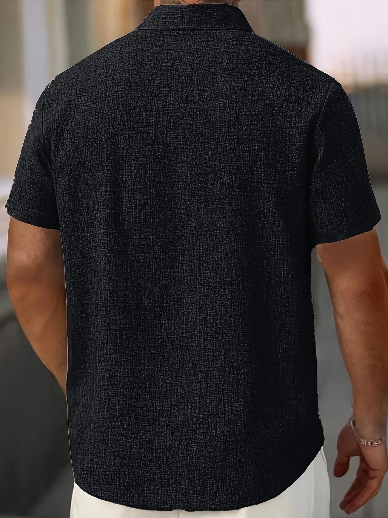 Maison-Blanche-Paris™ | Chemise légère à manches courtes en mélange de lin