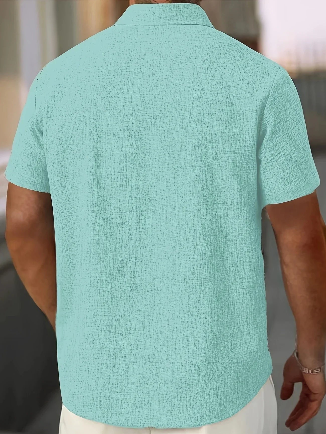 Maison-Blanche-Paris™ | Chemise légère à manches courtes en mélange de lin