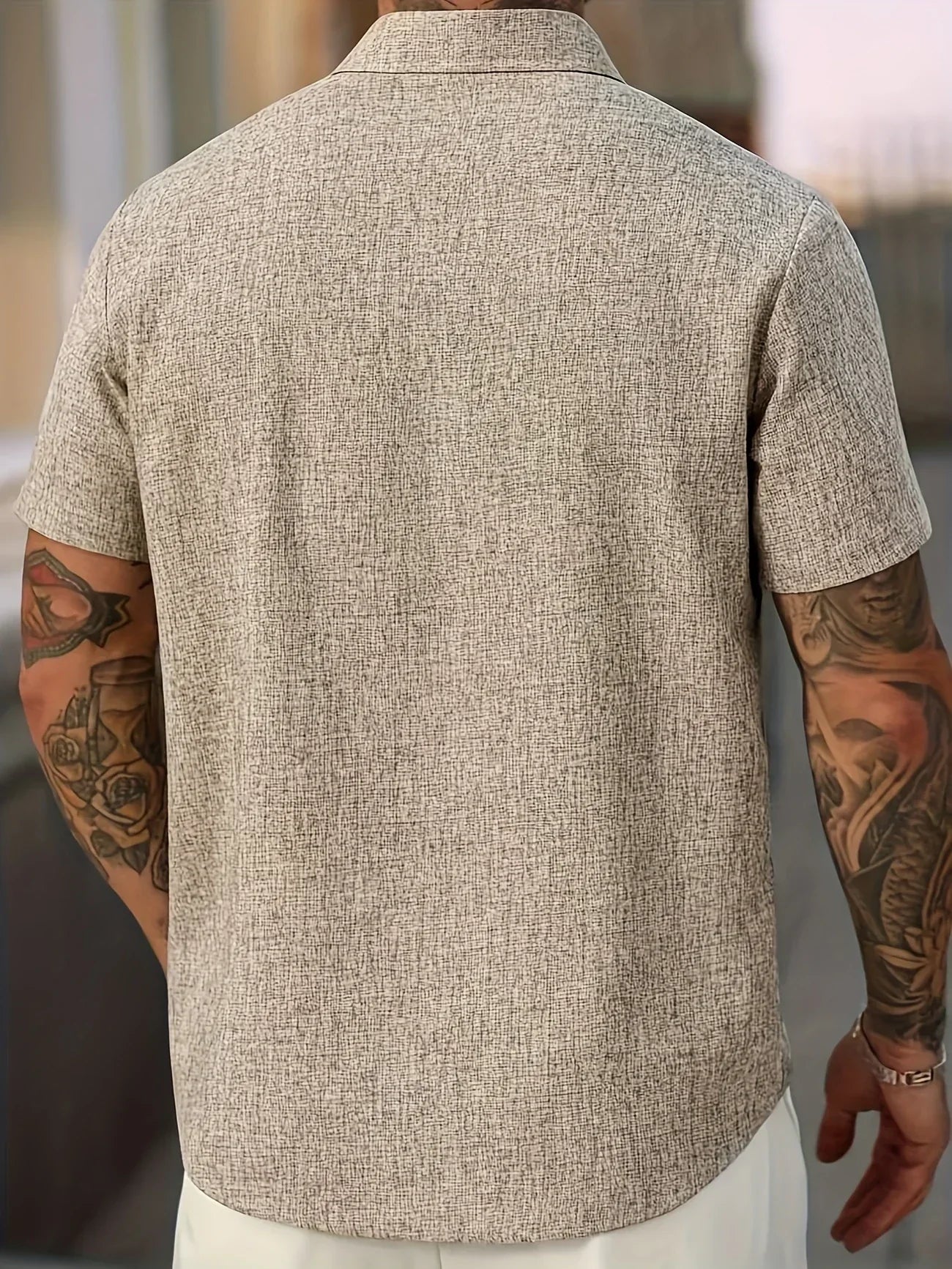 Maison-Blanche-Paris™ | Chemise légère à manches courtes en mélange de lin