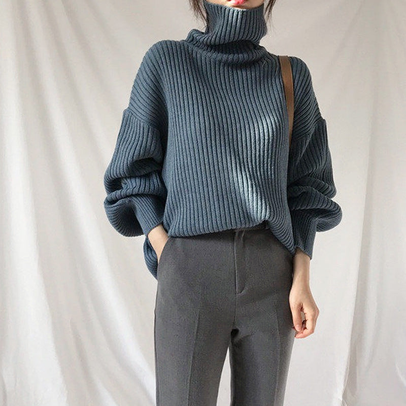 Maison-Blanche-Paris™ | Luxe Pull à col roulé et à manches ballon