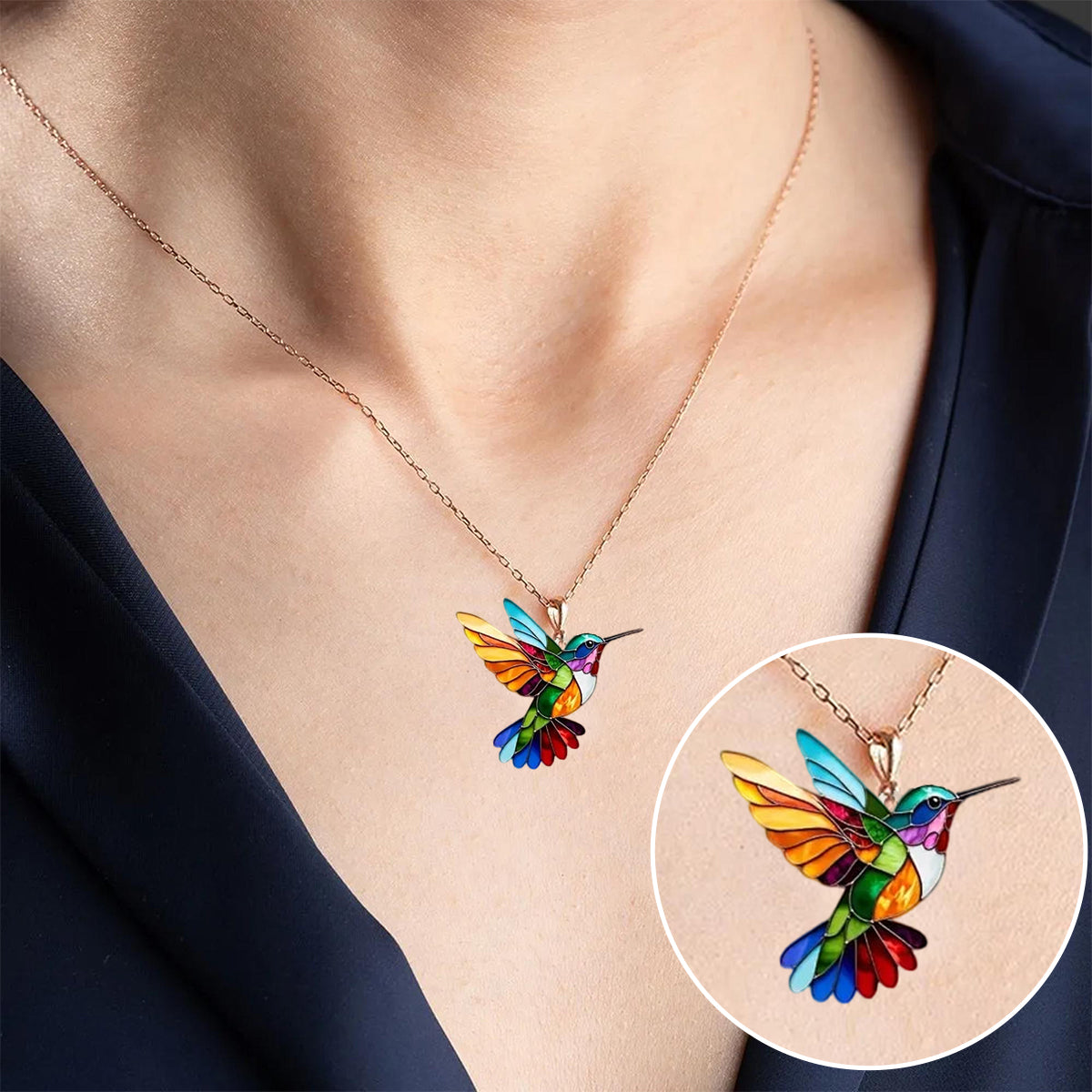 Maison-Blanche-Paris™ | Collier colibri élégant