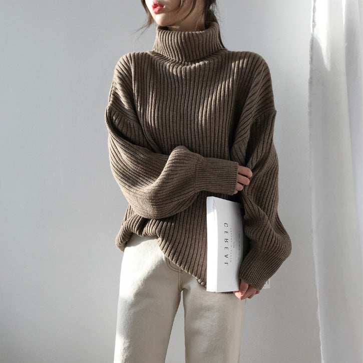 Maison-Blanche-Paris™ | Luxe Pull à col roulé et à manches ballon