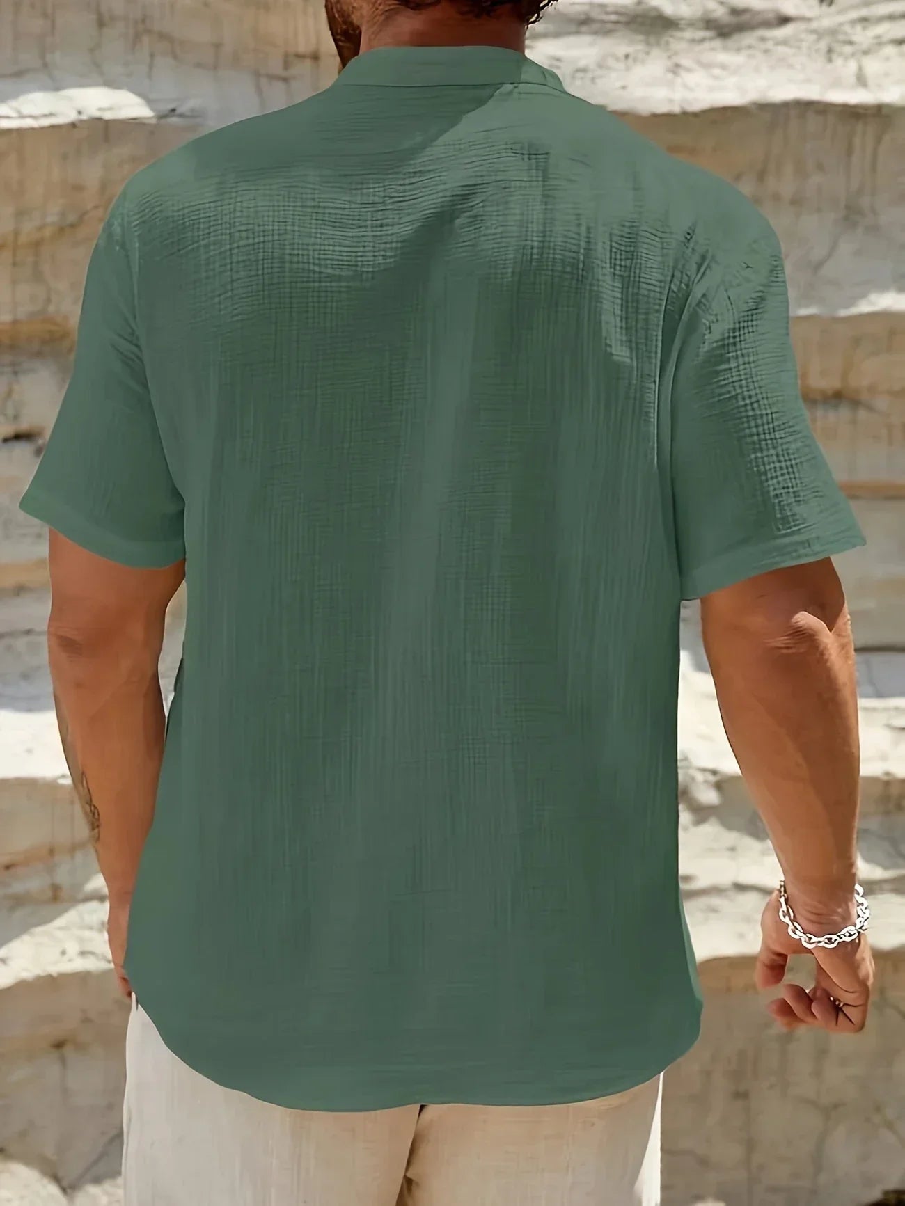 Maison-Blanche-Paris™ | Chemise d’été élégante à col montant
