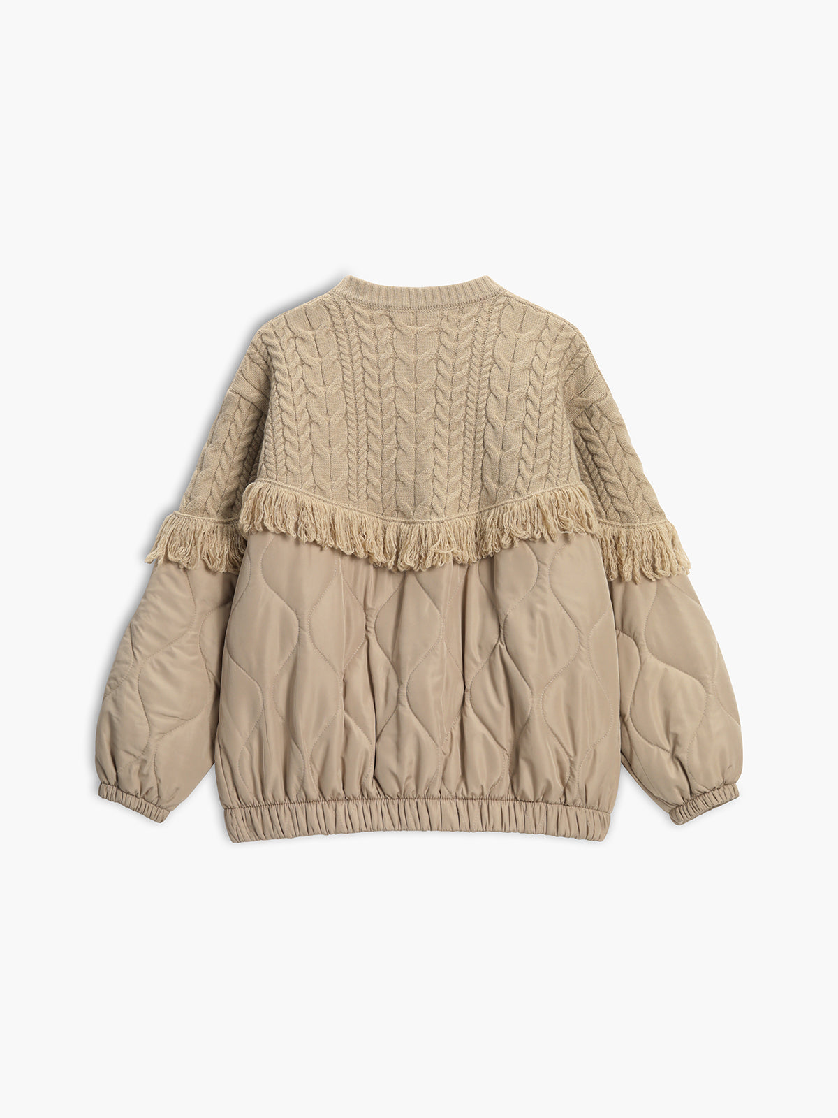 Maison-Blanche-Paris™ | Veste matelassée en tricot torsadé patchwork