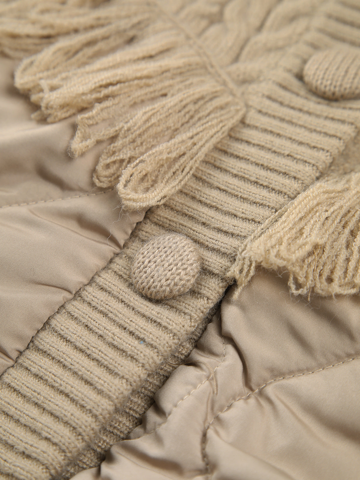 Maison-Blanche-Paris™ | Veste matelassée en tricot torsadé patchwork