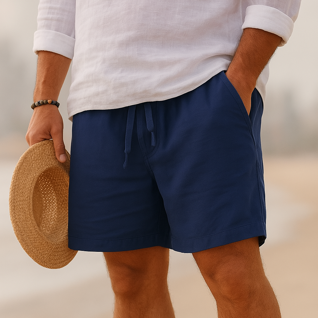 Maison-Blanche-Paris™ | Short élégant en lin à taille élastique