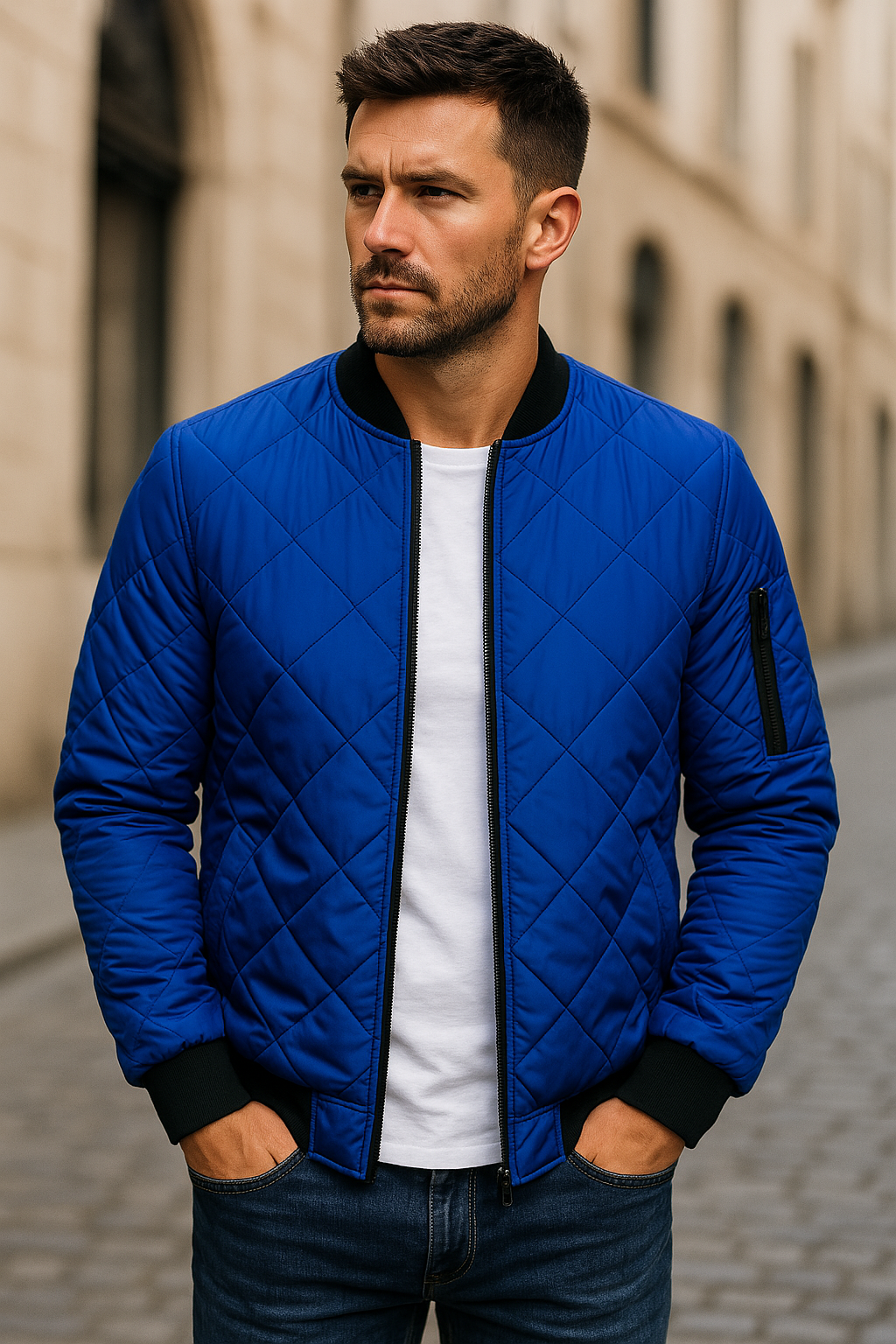 Maison-Blanche-Paris™ - Veste en coton à motif losange