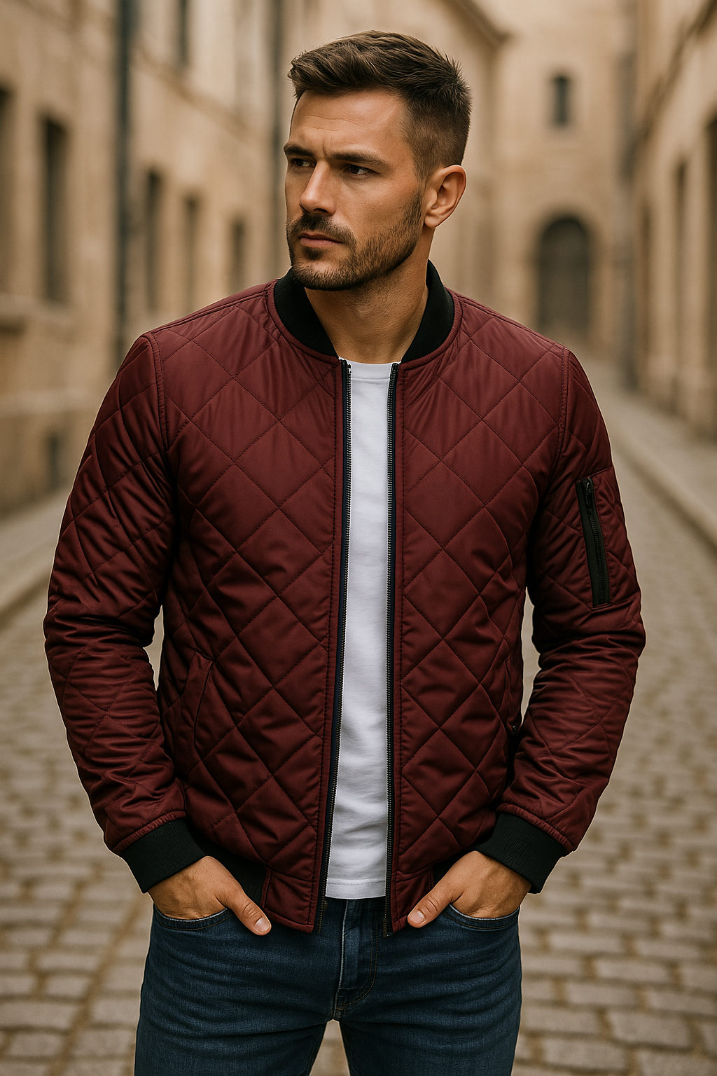 Maison-Blanche-Paris™ - Veste en coton à motif losange