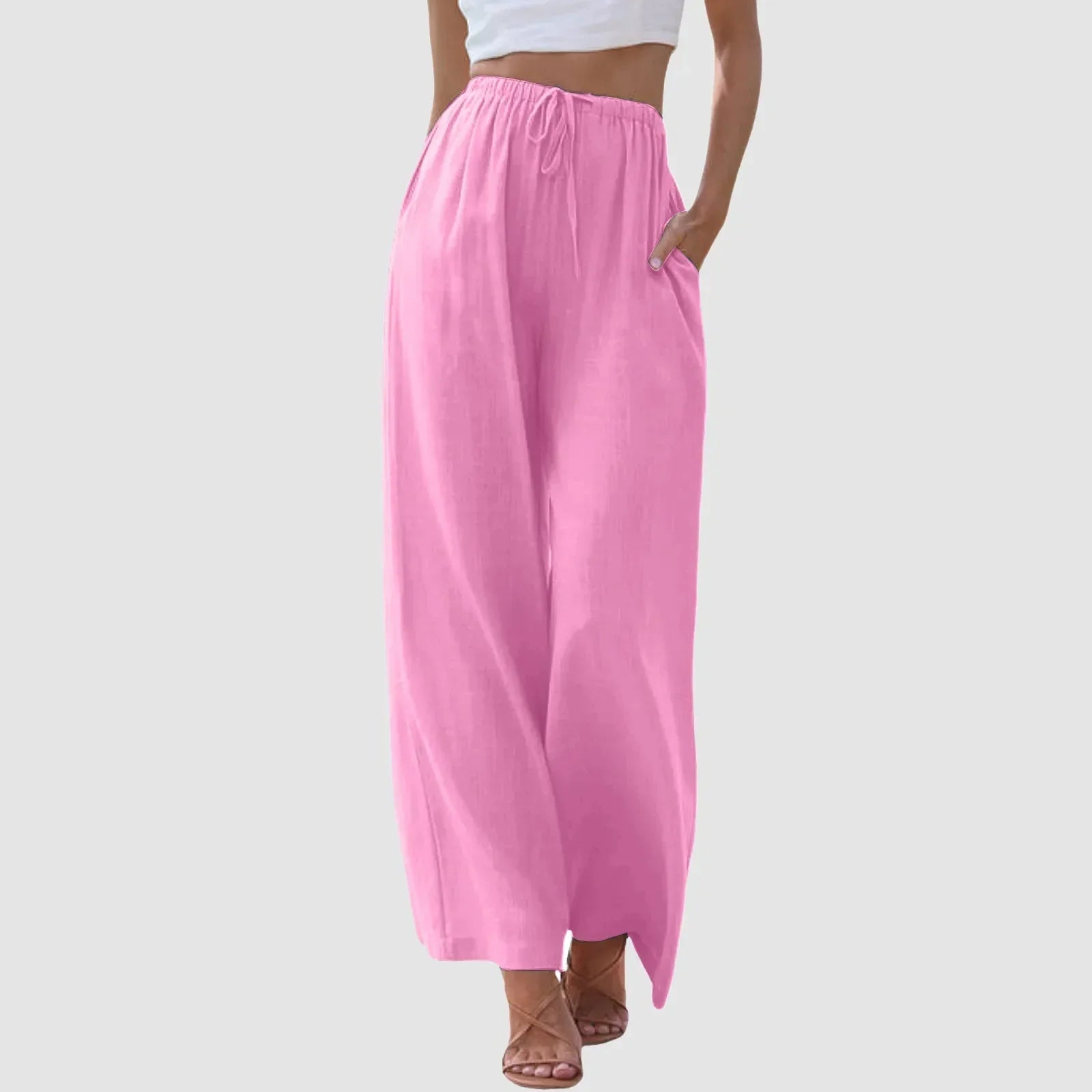 Maison-Blanche-Paris™ | Pantalon taille haute à jambes larges