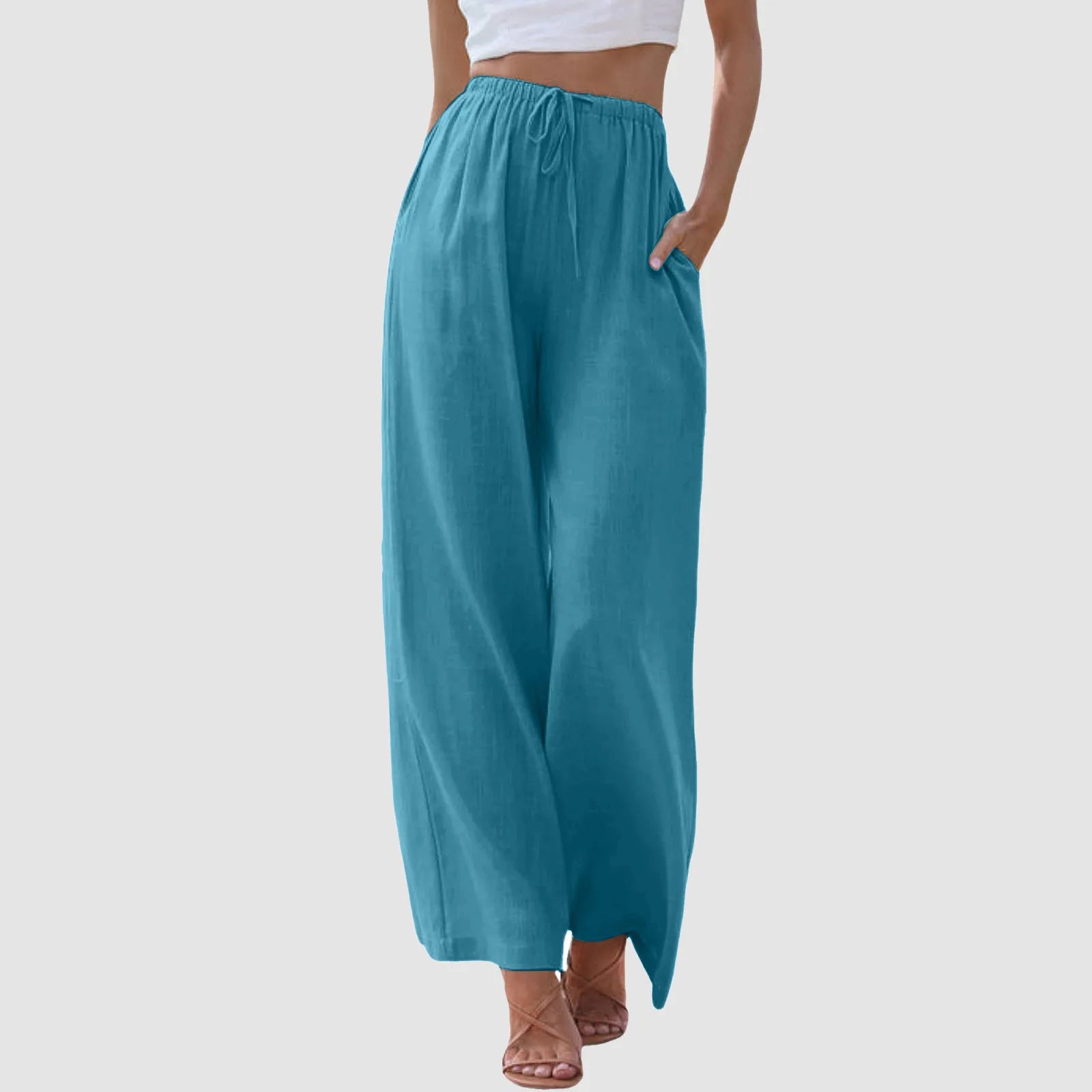 Maison-Blanche-Paris™ | Pantalon taille haute à jambes larges
