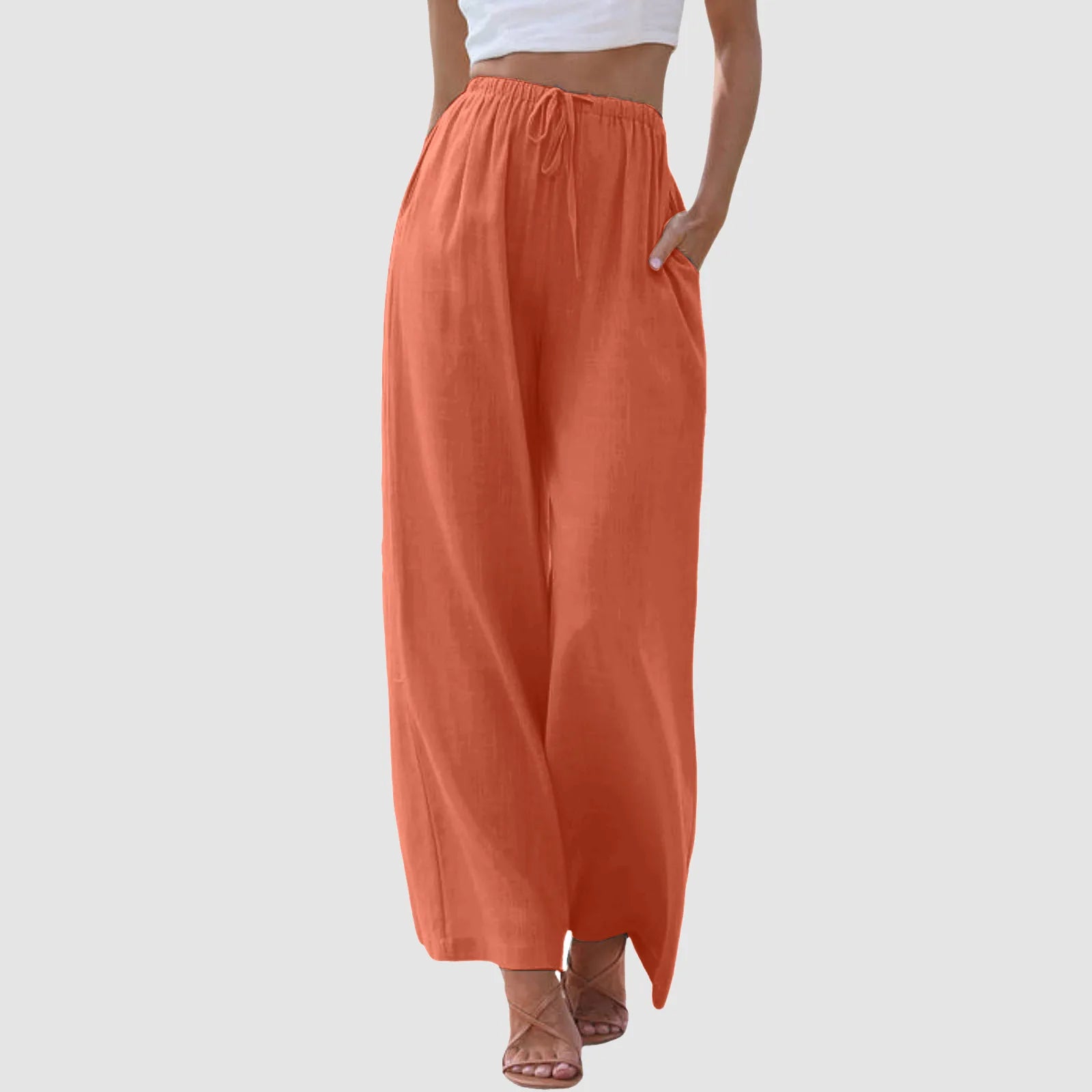 Maison-Blanche-Paris™ | Pantalon taille haute à jambes larges