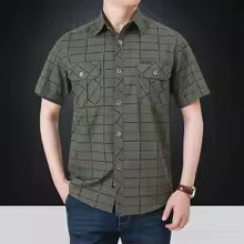 Maison-Blanche-Paris™ | Chemise élégante à manches courtes à carreaux