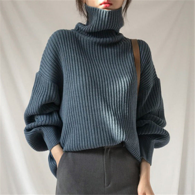 Maison-Blanche-Paris™ | Luxe Pull à col roulé et à manches ballon