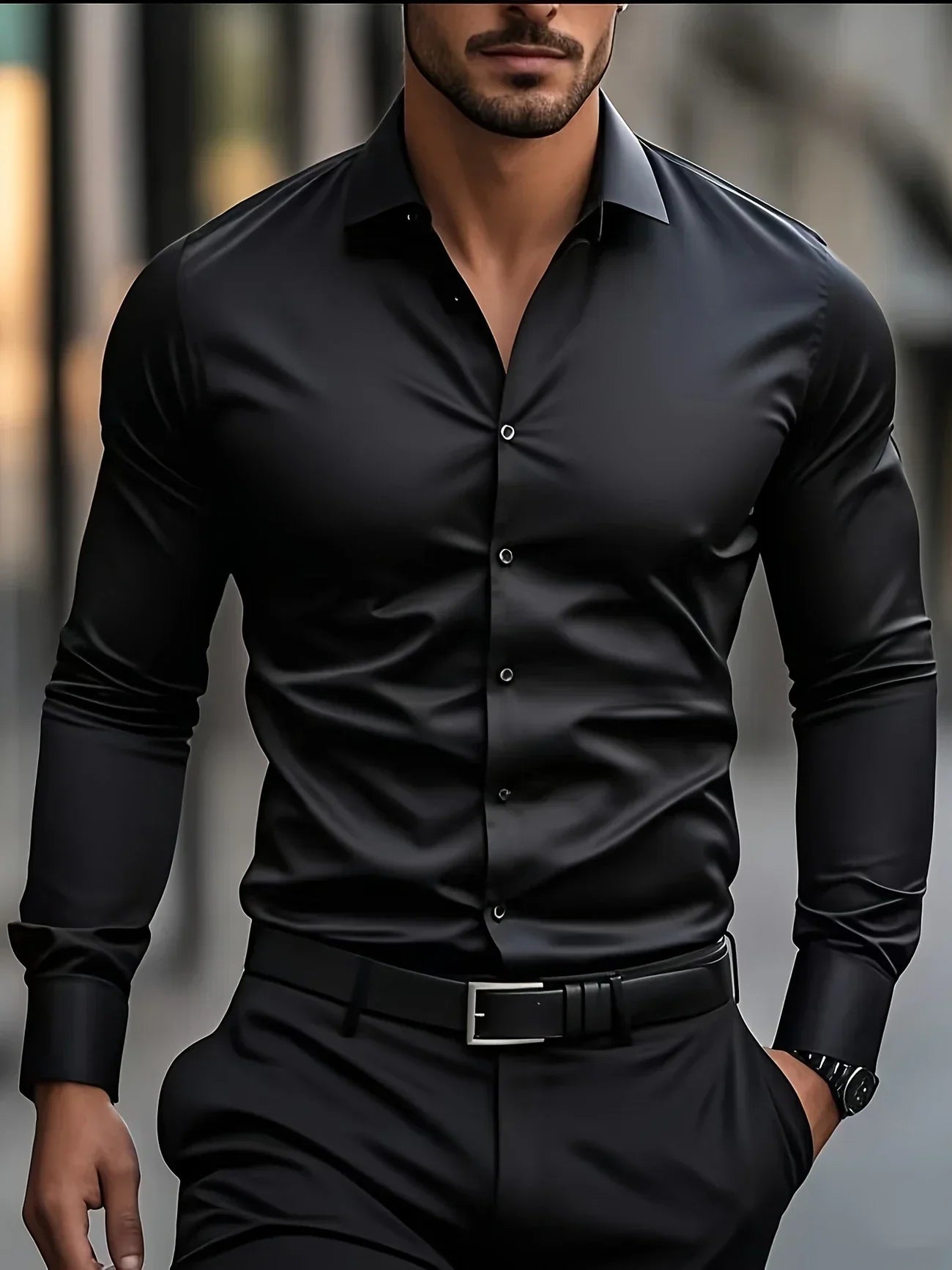 Maison-Blanche-Paris™ | Chemise élégante à manches longues avec boutons