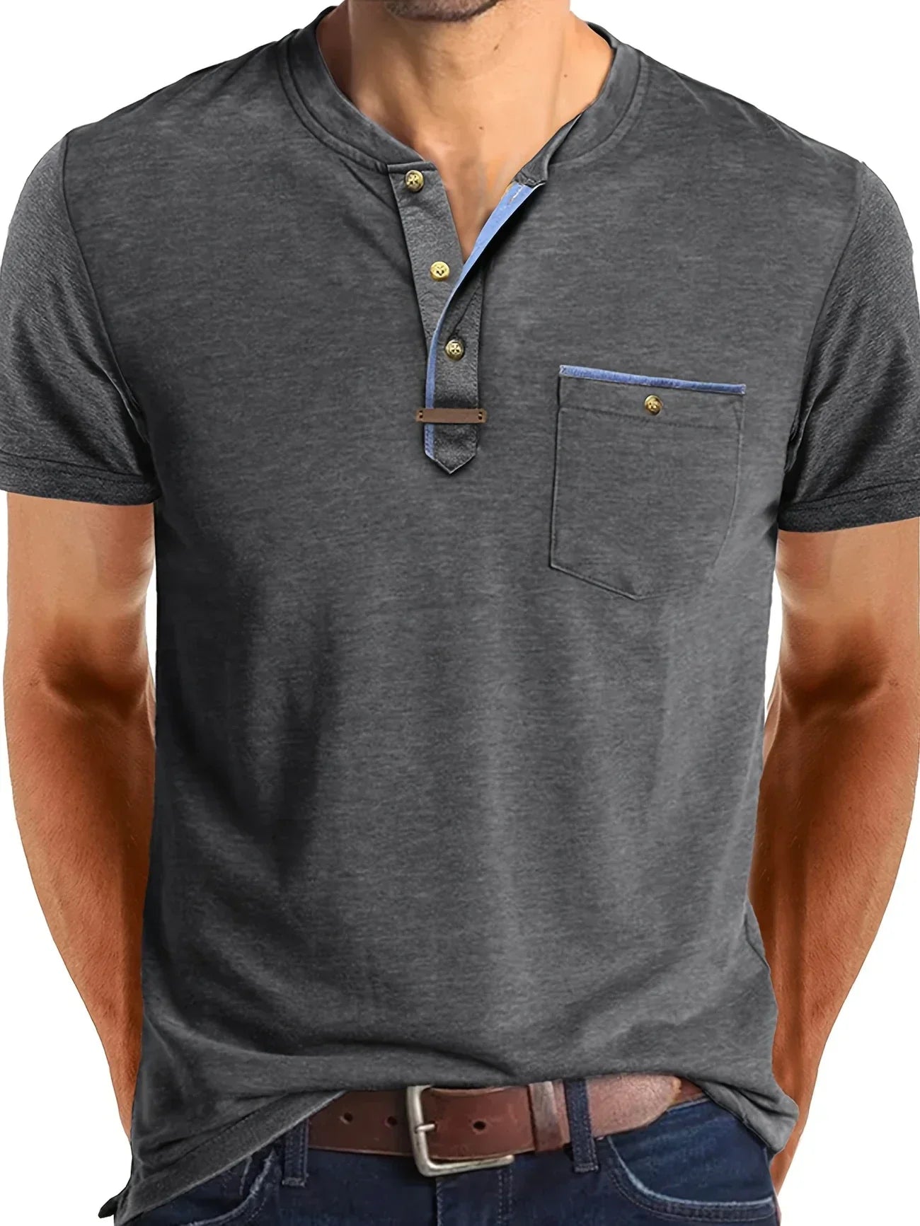 Maison-Blanche-Paris™ | T-shirt col rond élégant avec poche