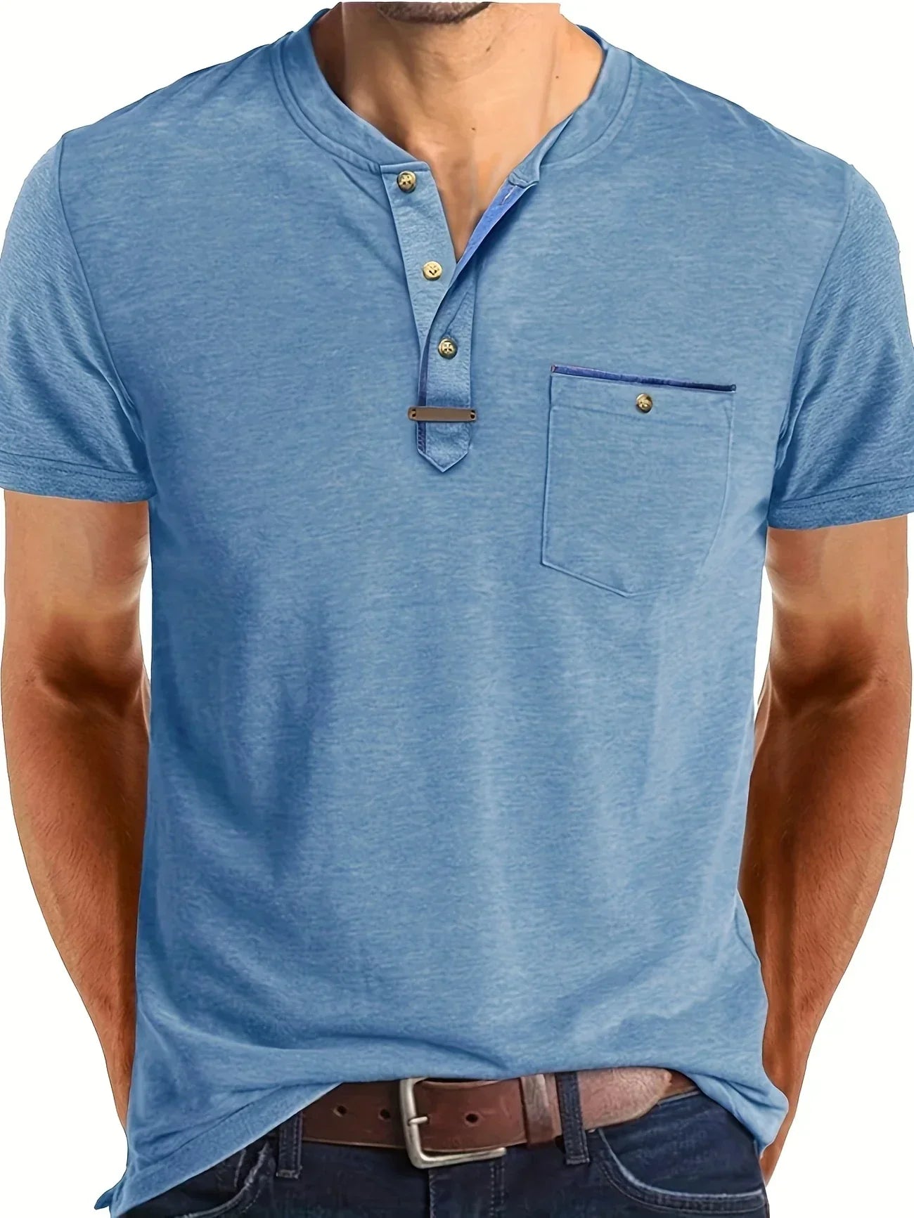 Maison-Blanche-Paris™ | T-shirt col rond élégant avec poche