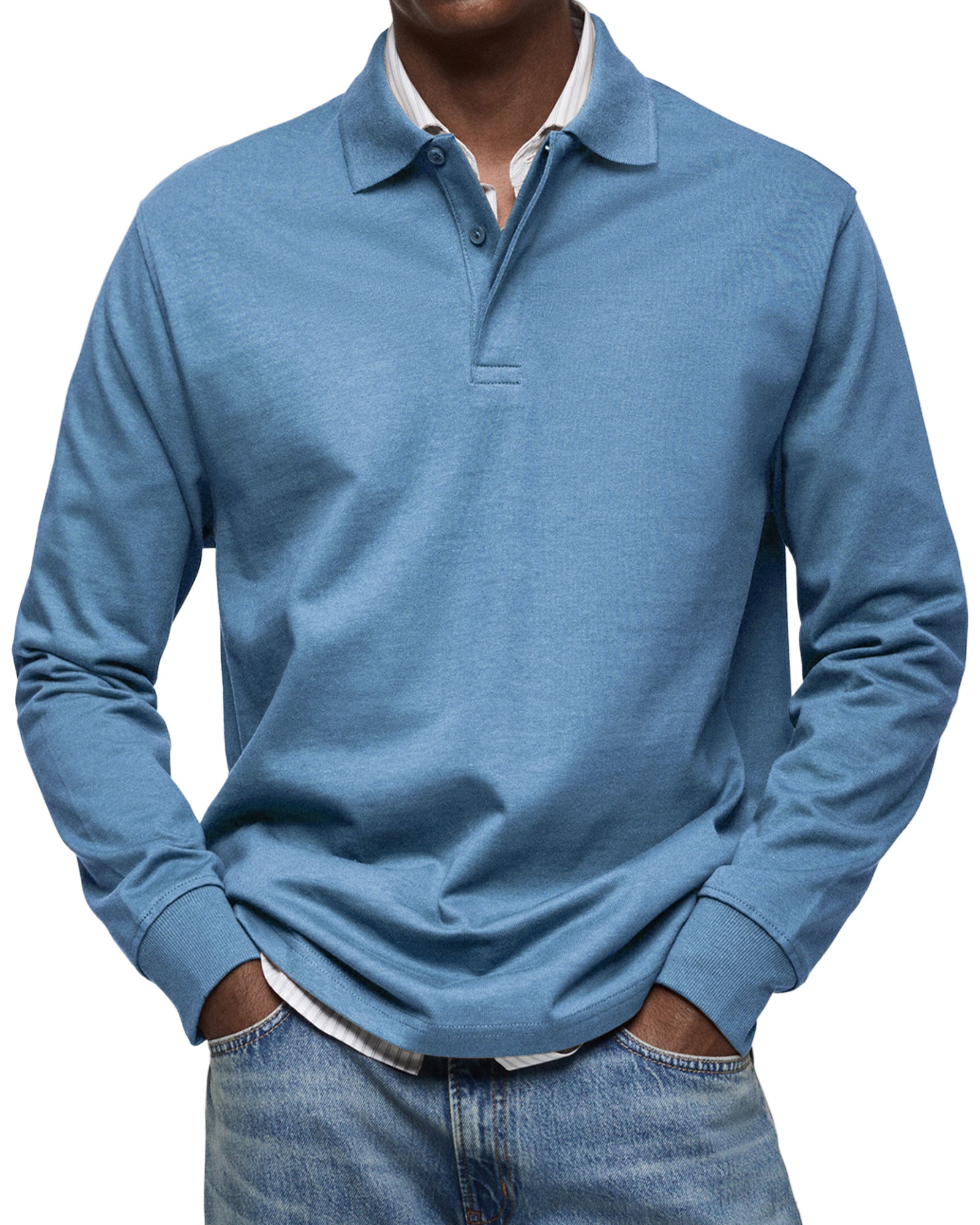 Maison-Blanche-Paris™ - Chemise Poloshirt Casual à Manches Longues