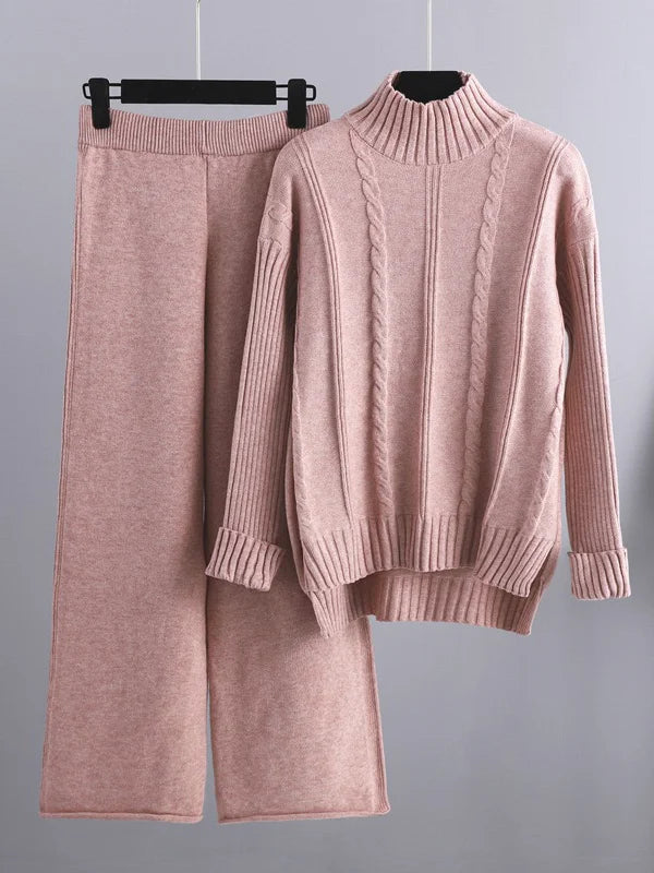 Maison-Blanche-Paris™ | Ensemble deux pièces Lounge en tricot torsadé