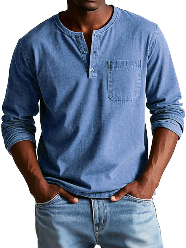 Maison-Blanche-Paris™ - Chemise Vintage à Manches Longues