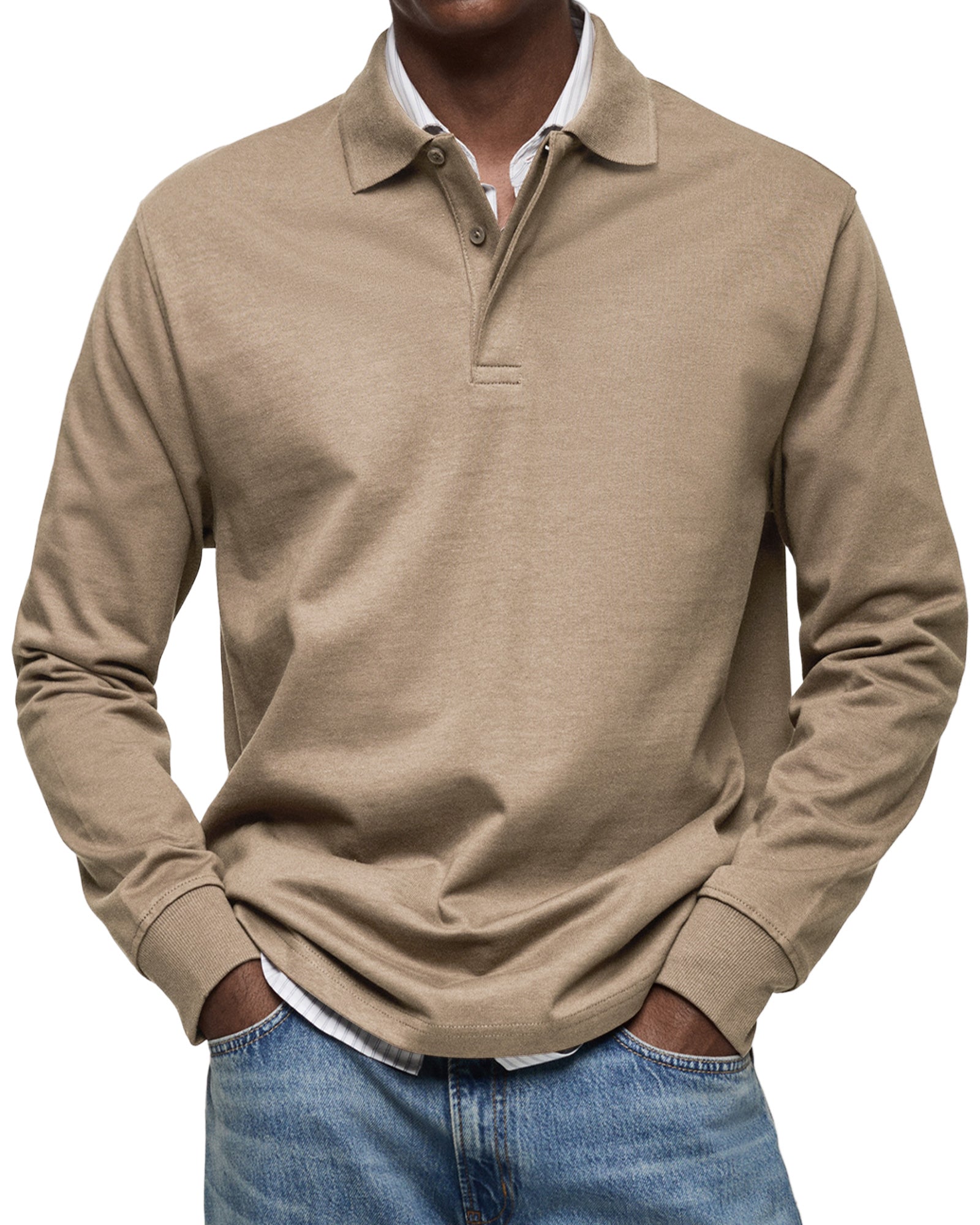 Maison-Blanche-Paris™ - Chemise Poloshirt Casual à Manches Longues