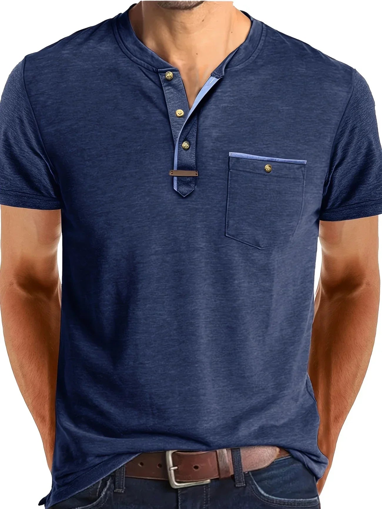Maison-Blanche-Paris™ | T-shirt col rond élégant avec poche