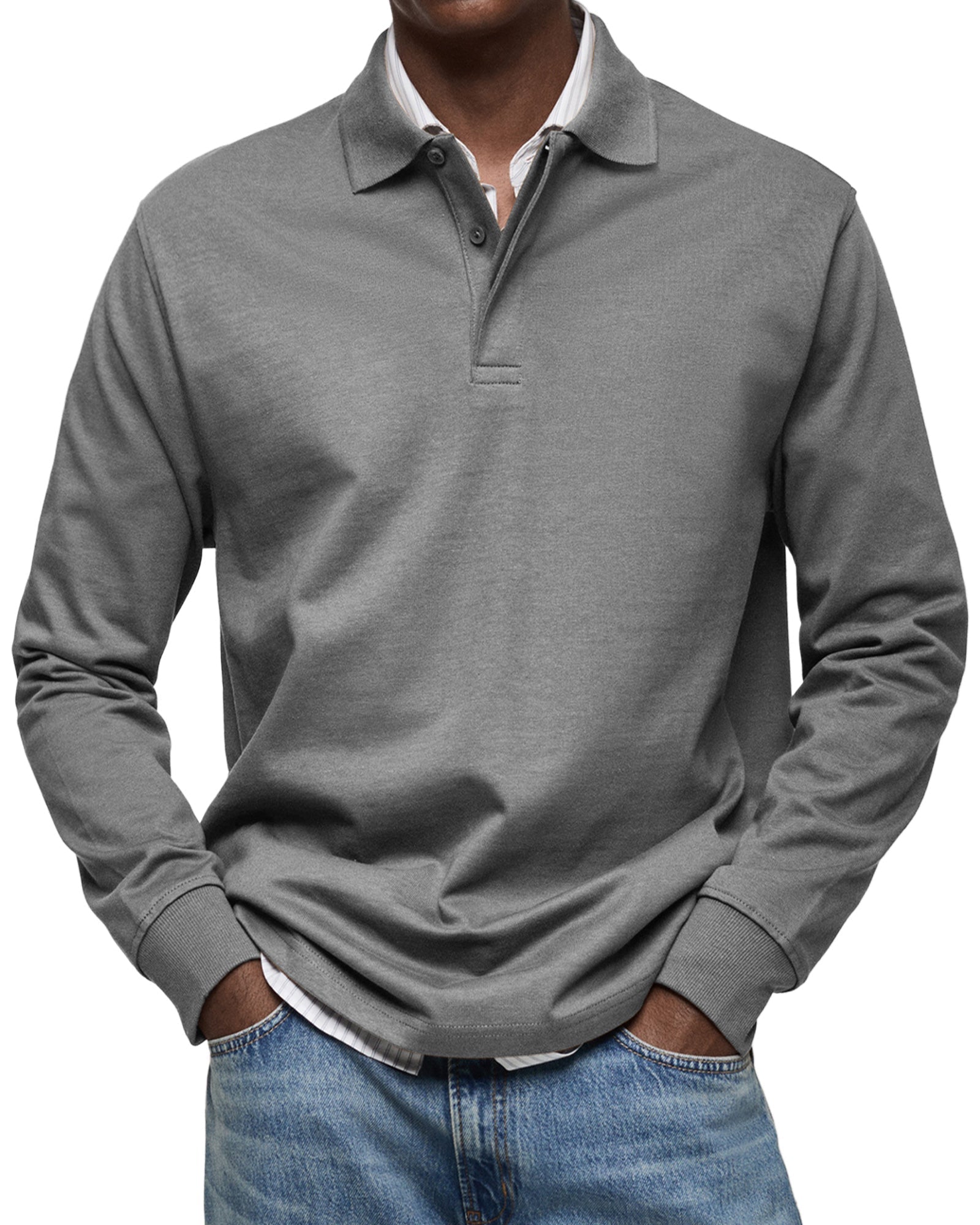Maison-Blanche-Paris™ - Chemise Poloshirt Casual à Manches Longues