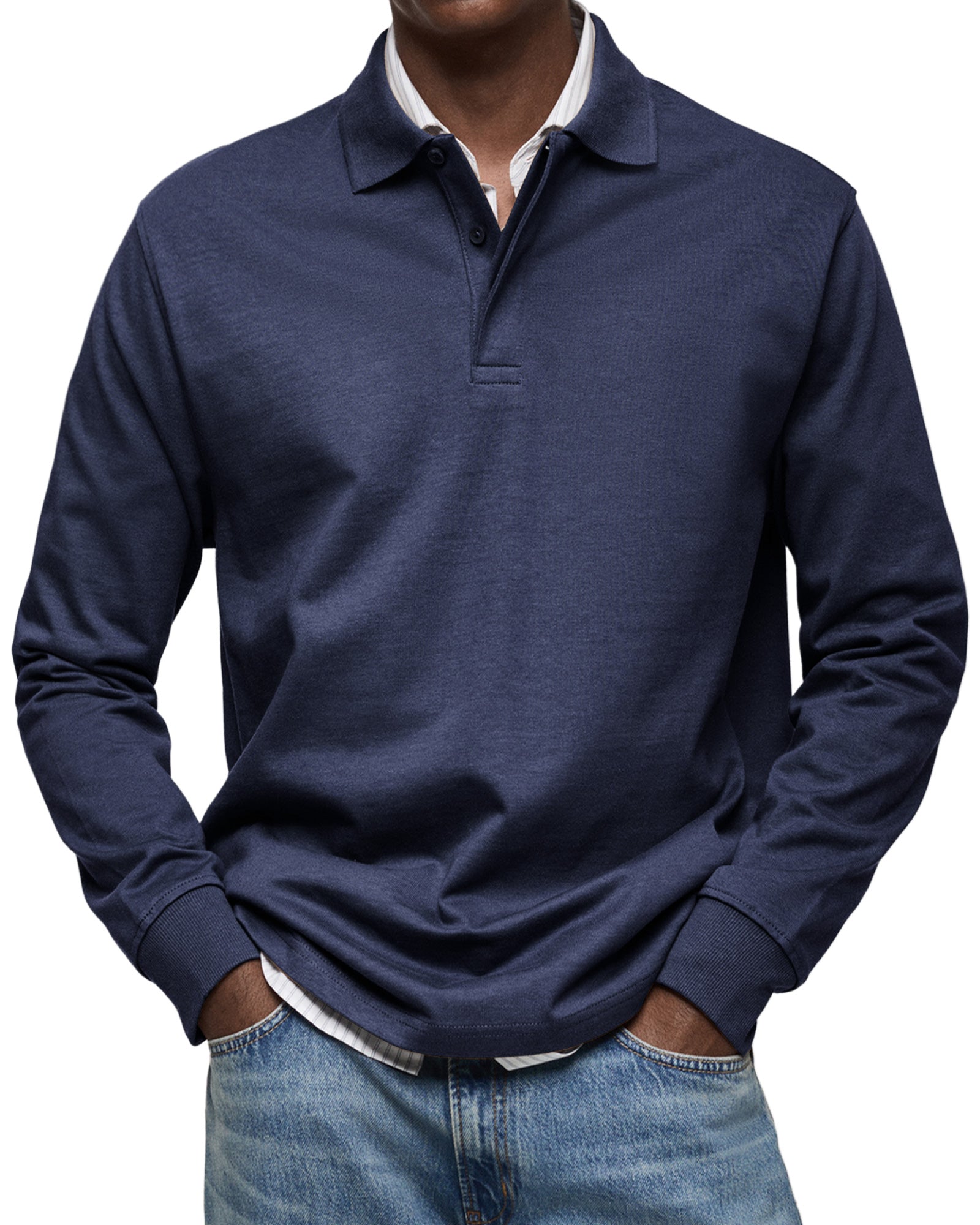 Maison-Blanche-Paris™ - Chemise Poloshirt Casual à Manches Longues