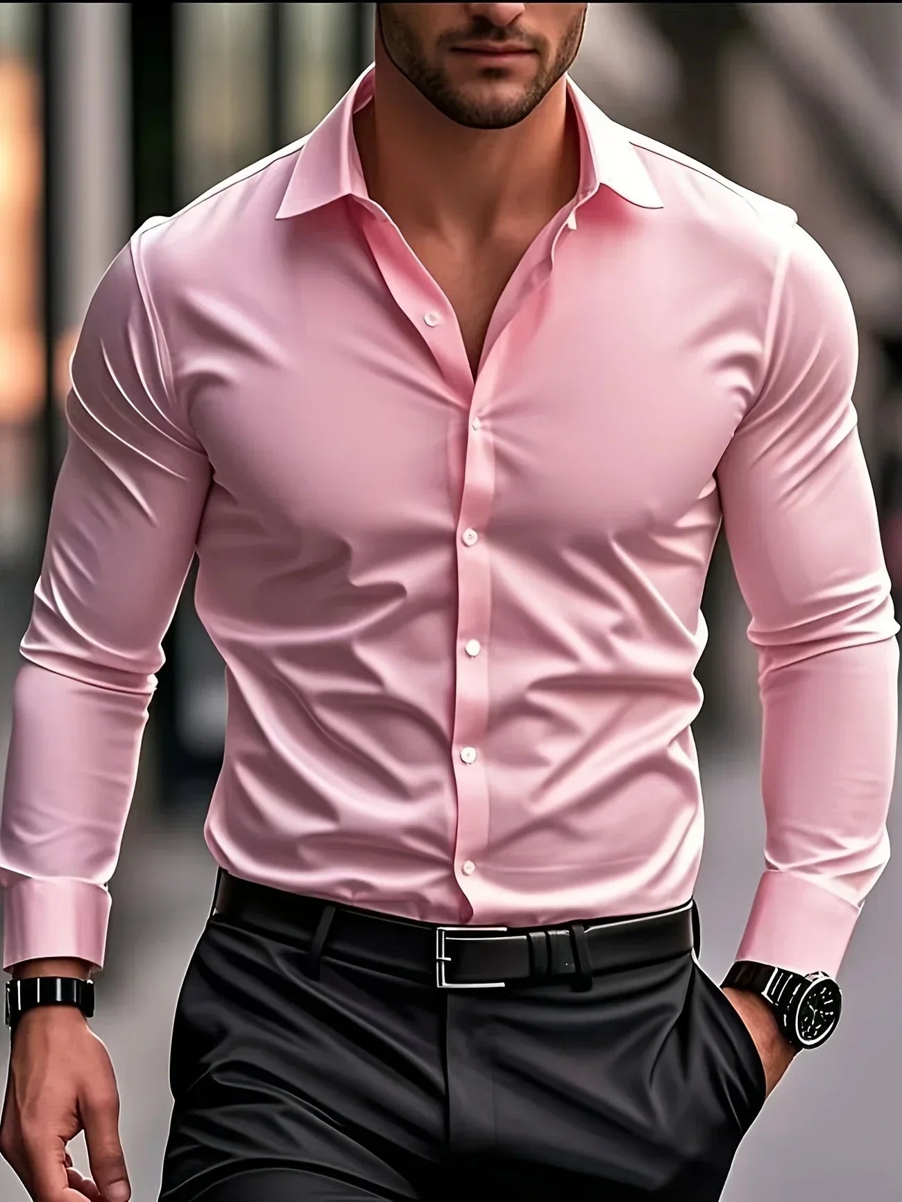 Maison-Blanche-Paris™ | Chemise élégante à manches longues avec boutons