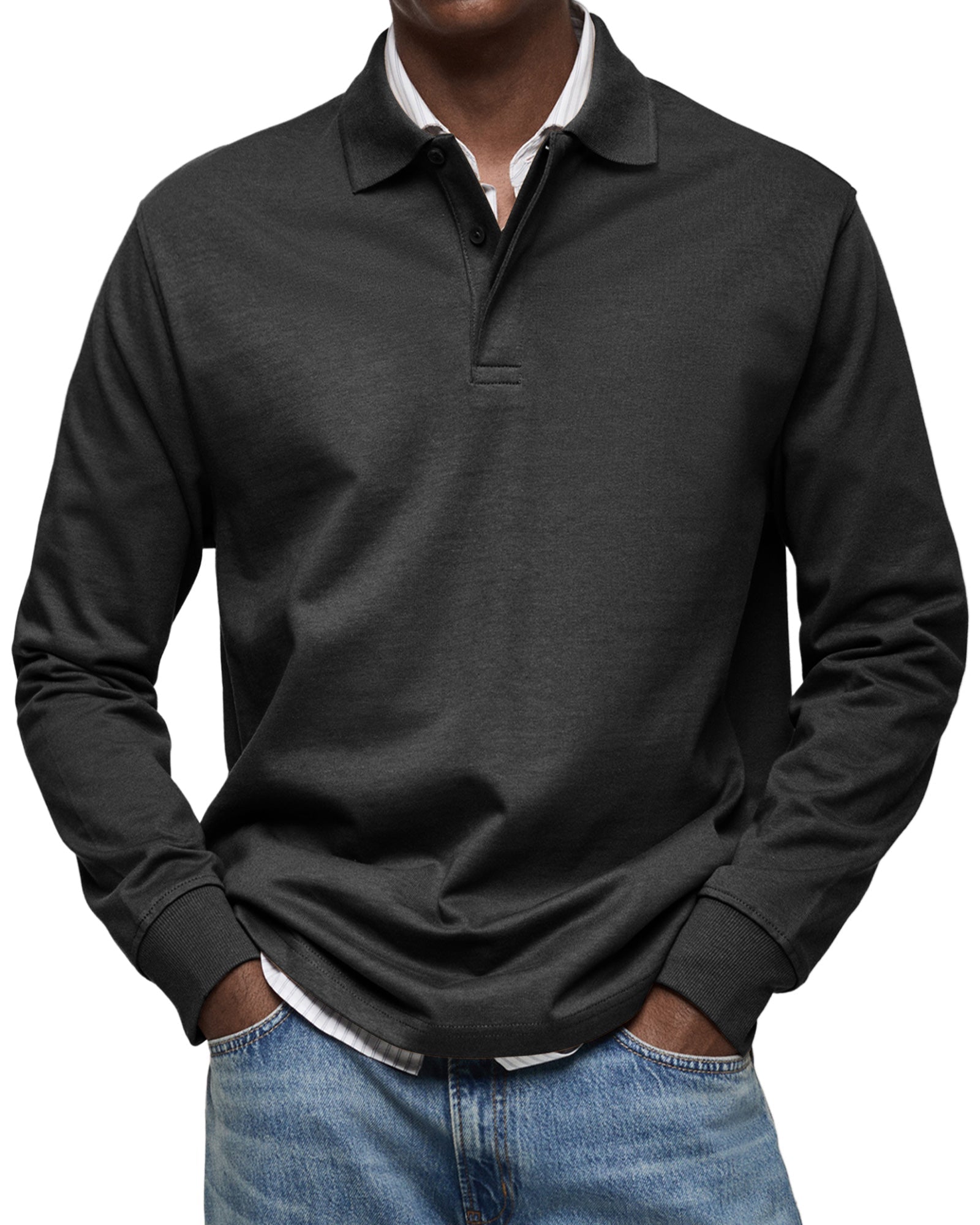 Maison-Blanche-Paris™ - Chemise Poloshirt Casual à Manches Longues