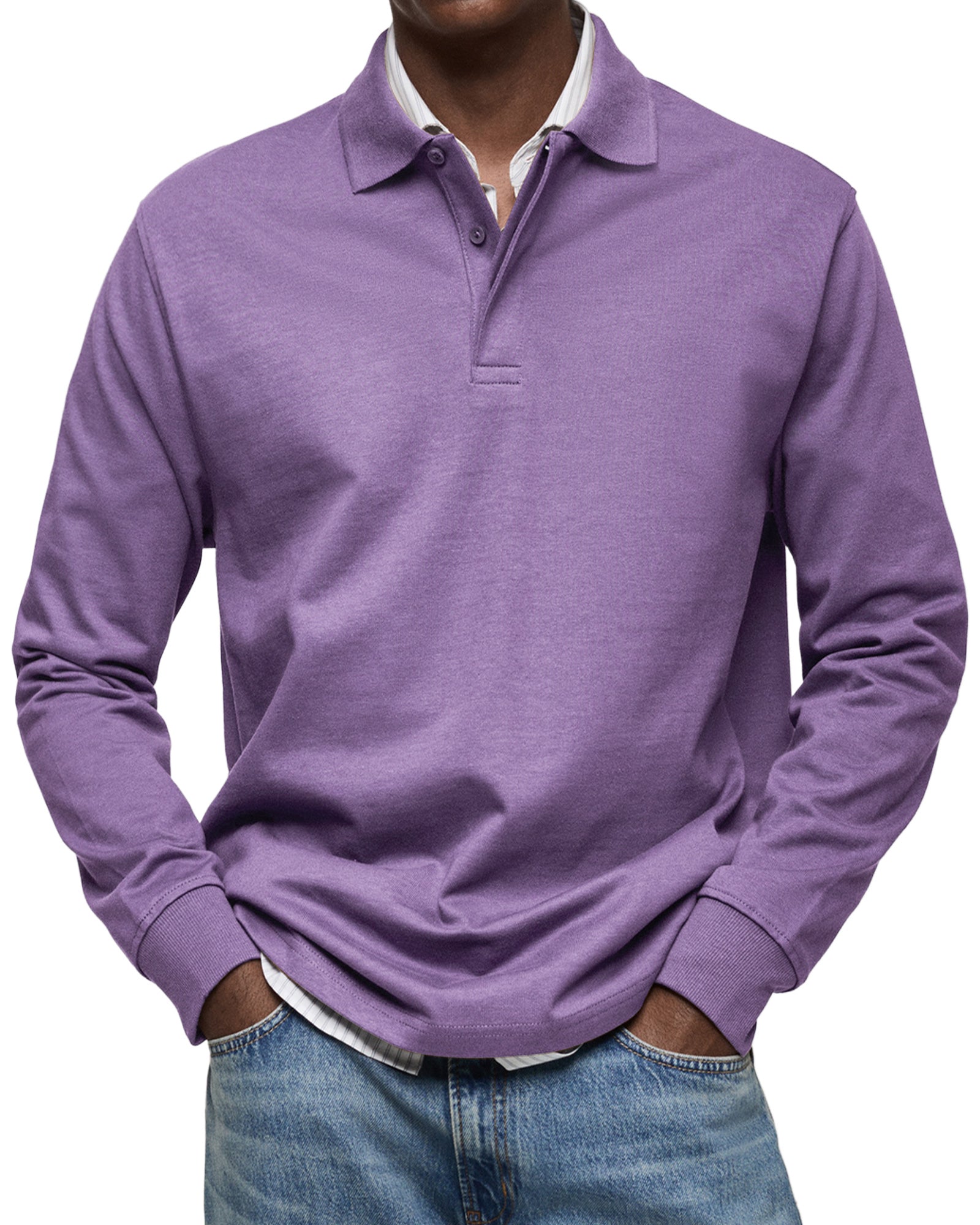 Maison-Blanche-Paris™ - Chemise Poloshirt Casual à Manches Longues