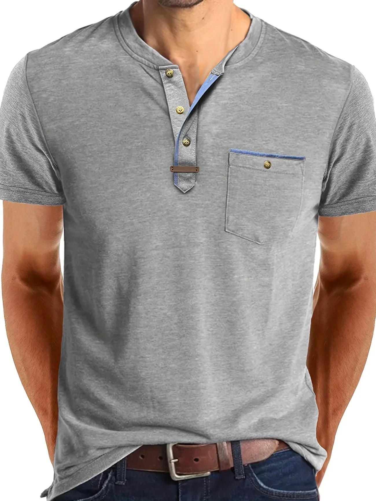 Maison-Blanche-Paris™ | T-shirt col rond élégant avec poche