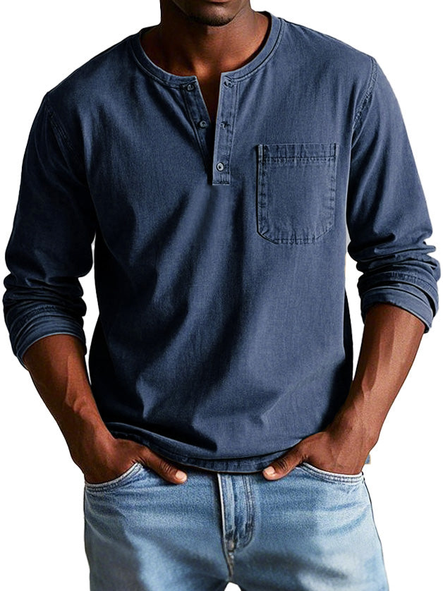 Maison-Blanche-Paris™ - Chemise Vintage à Manches Longues
