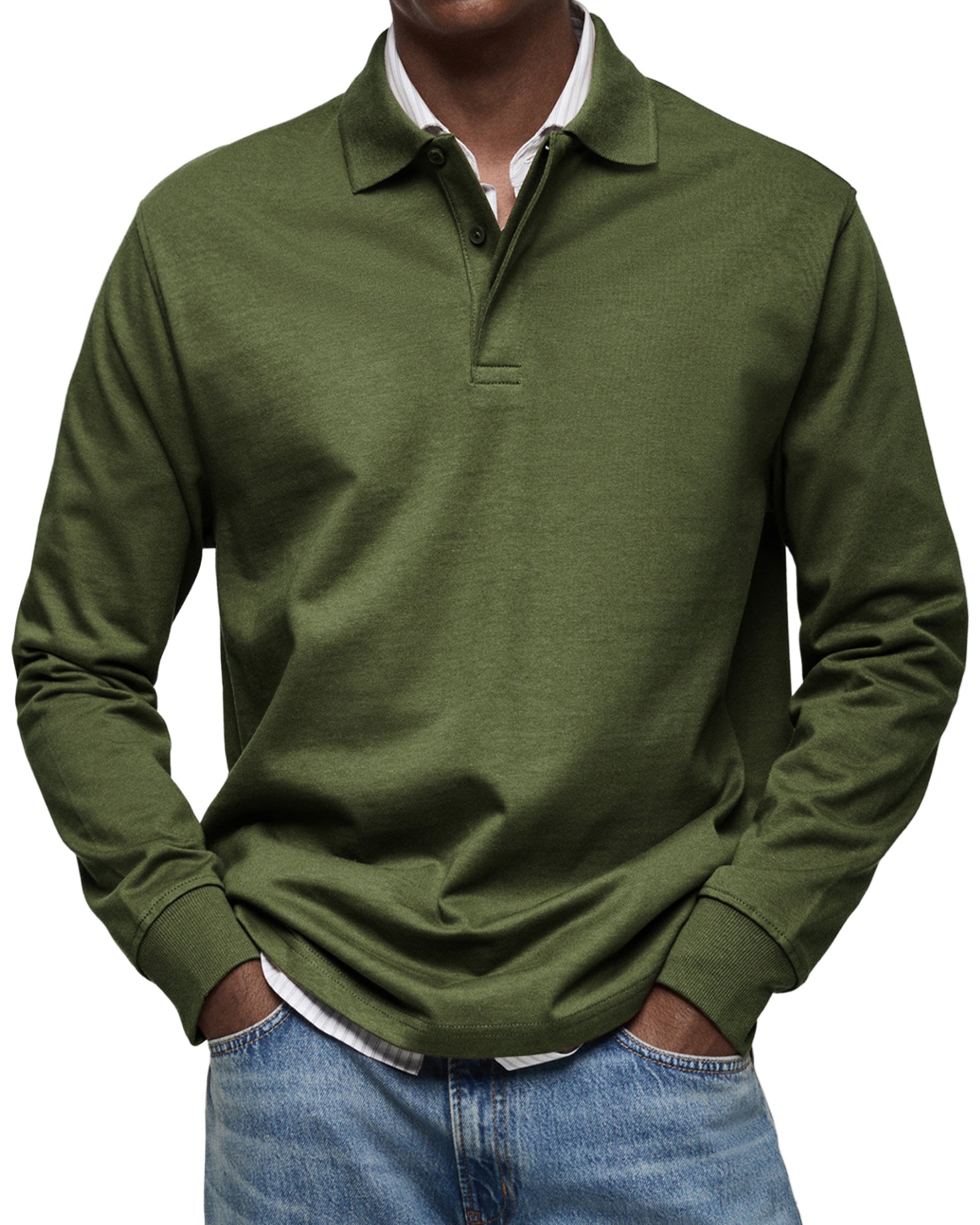 Maison-Blanche-Paris™ - Chemise Poloshirt Casual à Manches Longues