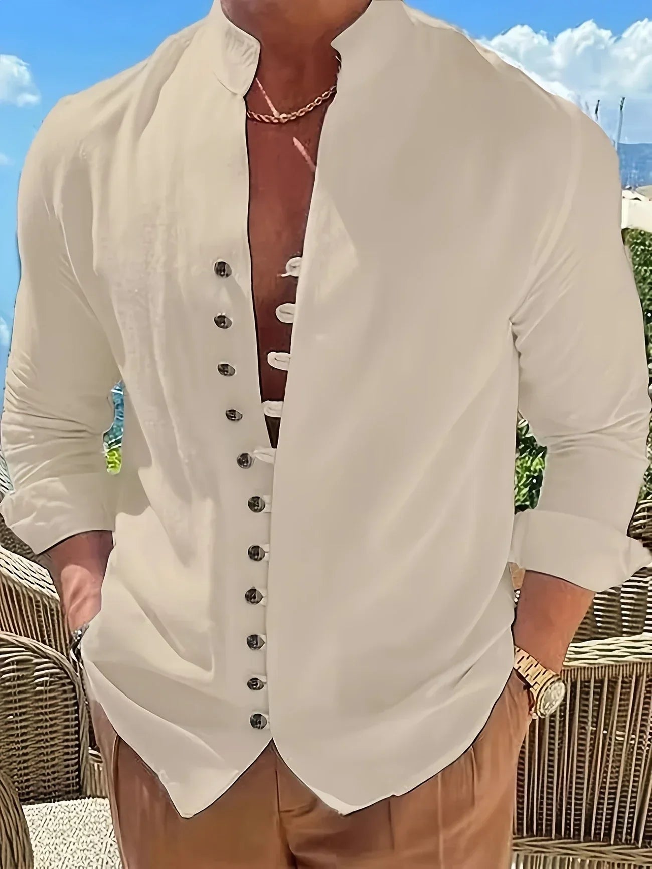 Maison-Blanche-Paris™ | Chemise légère en coton à manches longues