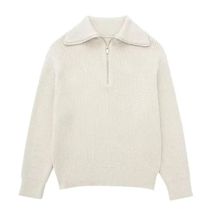 Maison-Blanche-Paris™ | Pull zippé rayé