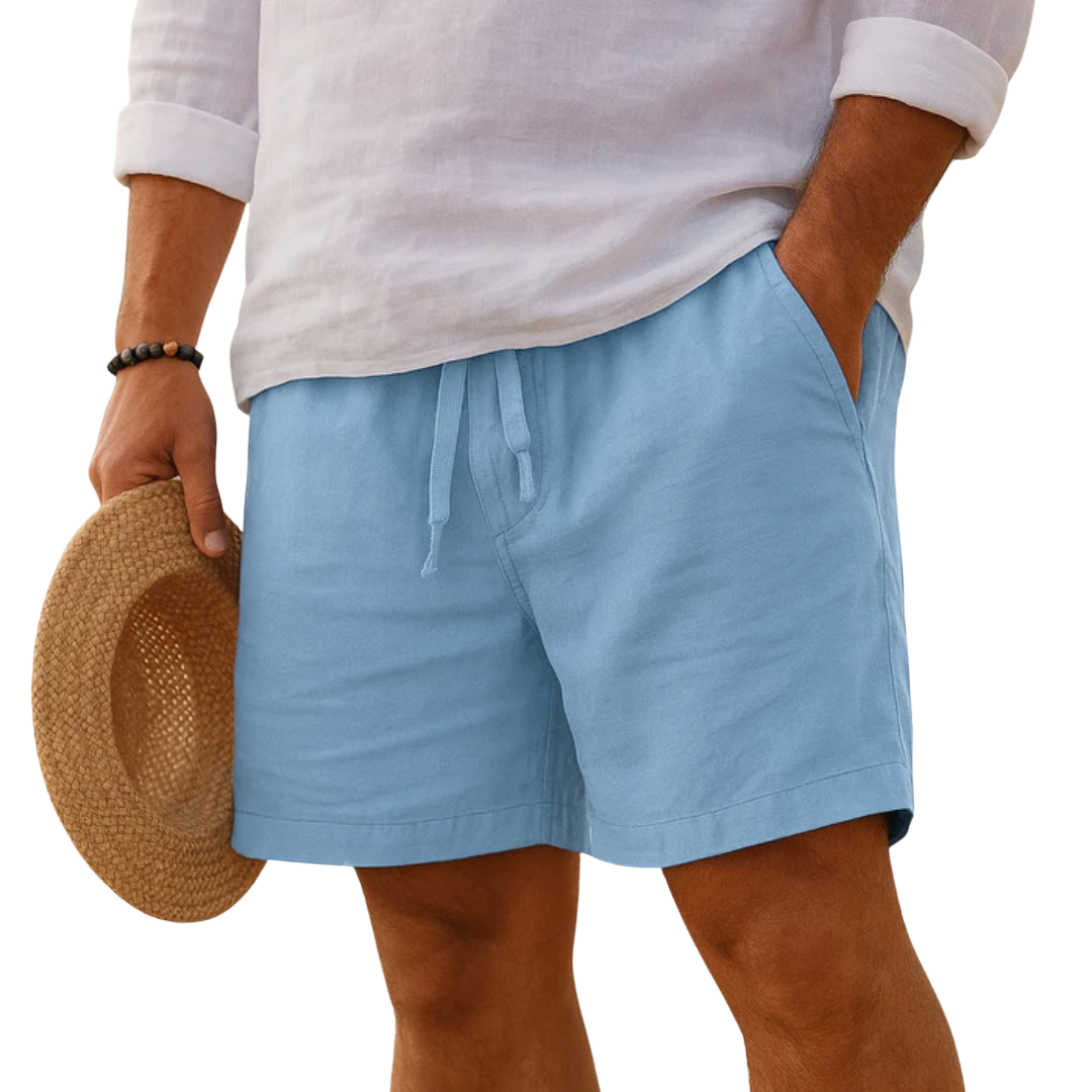 Maison-Blanche-Paris™ | Short élégant en lin à taille élastique