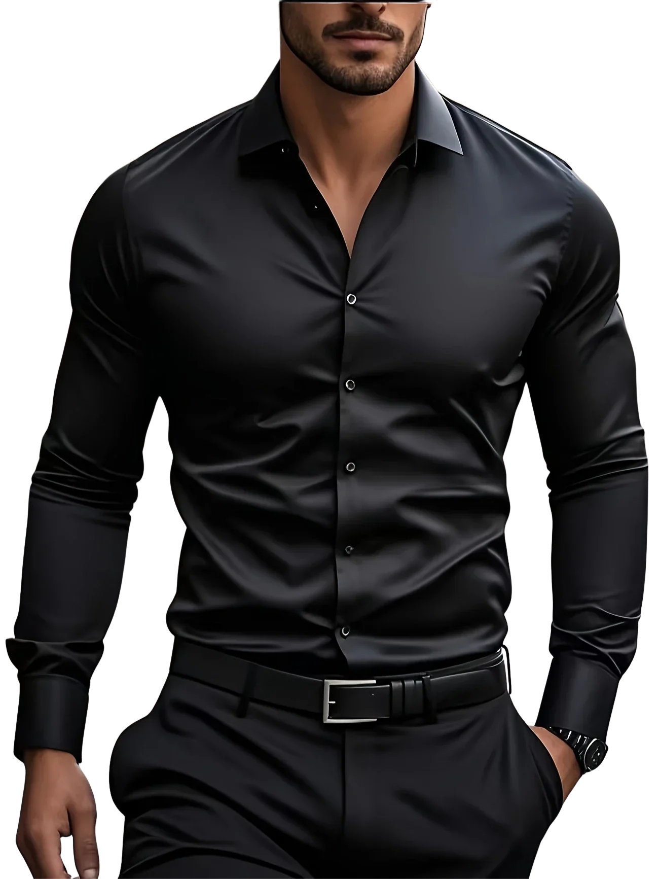 Maison-Blanche-Paris™ | Chemise élégante à manches longues avec boutons