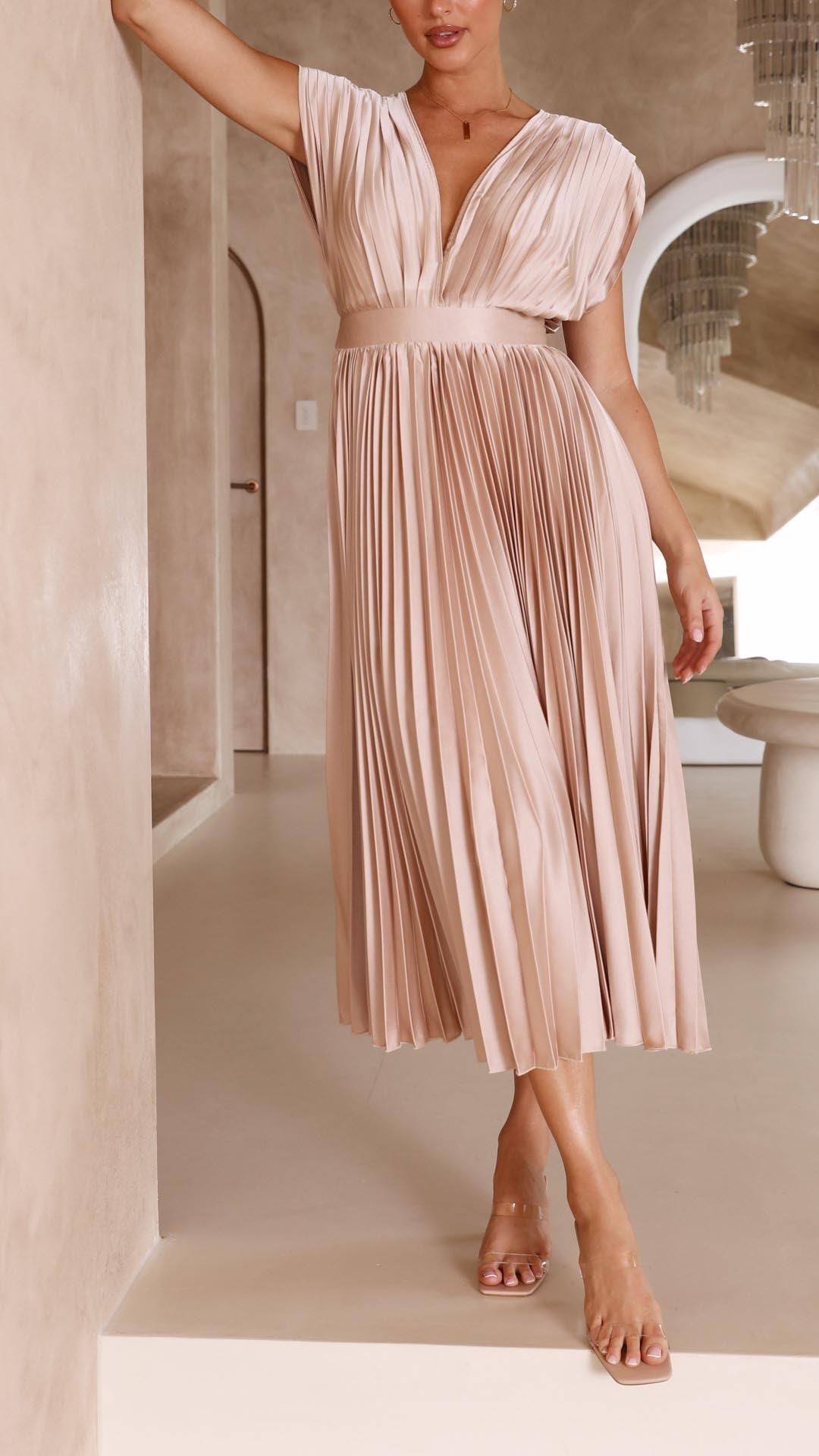 Maison-Blanche-Paris™ | Robe plissée élégante