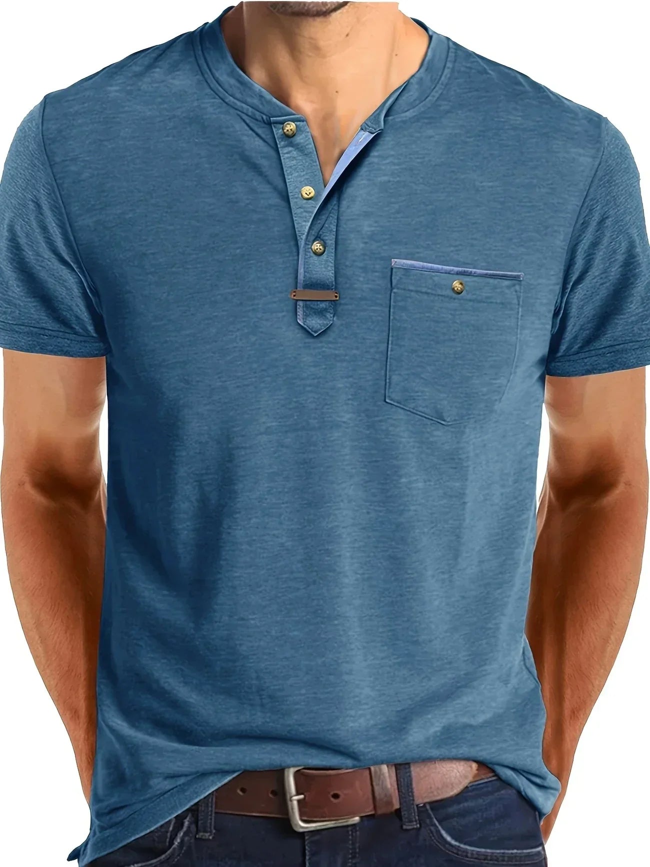 Maison-Blanche-Paris™ | T-shirt col rond élégant avec poche