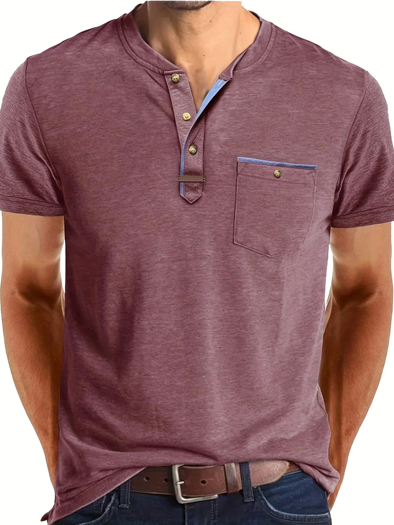 Maison-Blanche-Paris™ | T-shirt col rond élégant avec poche