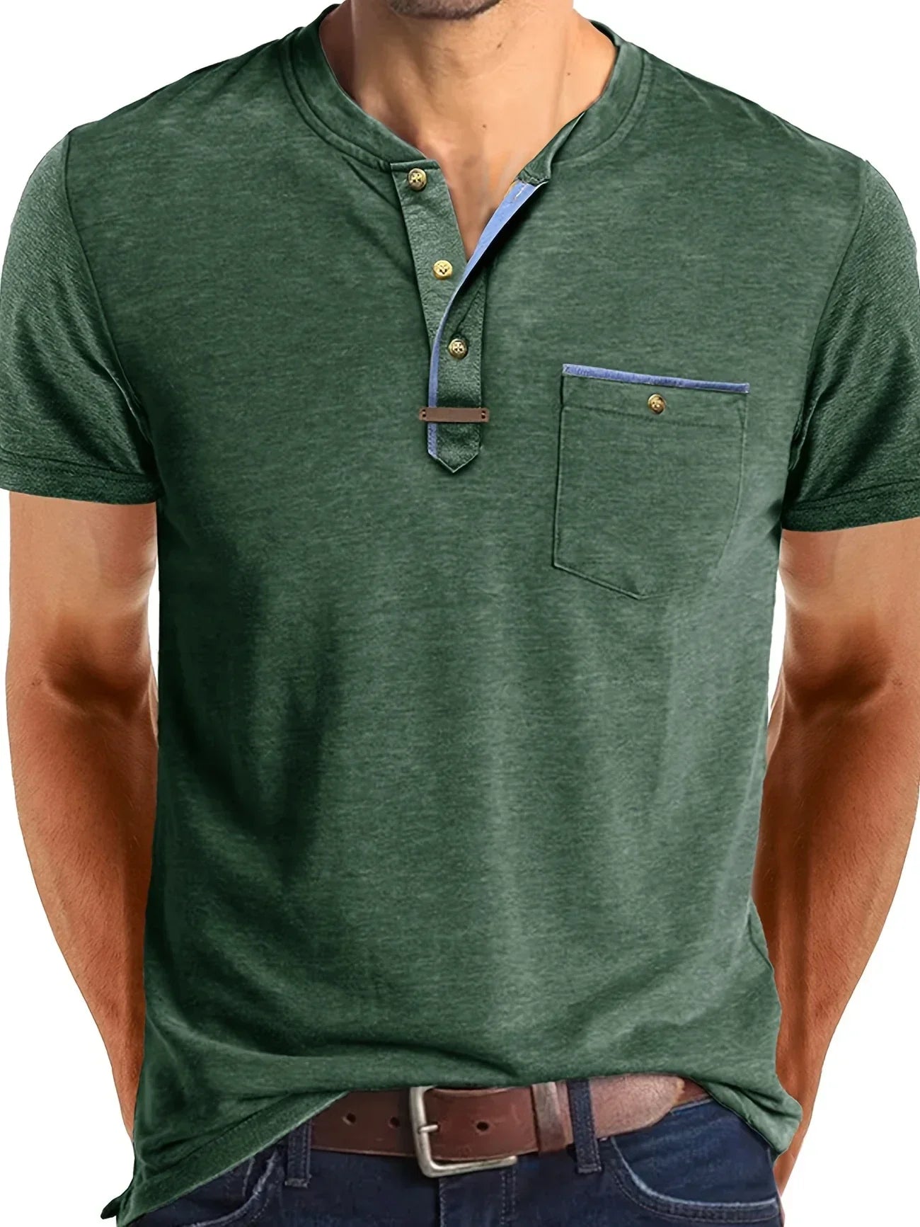 Maison-Blanche-Paris™ | T-shirt col rond élégant avec poche