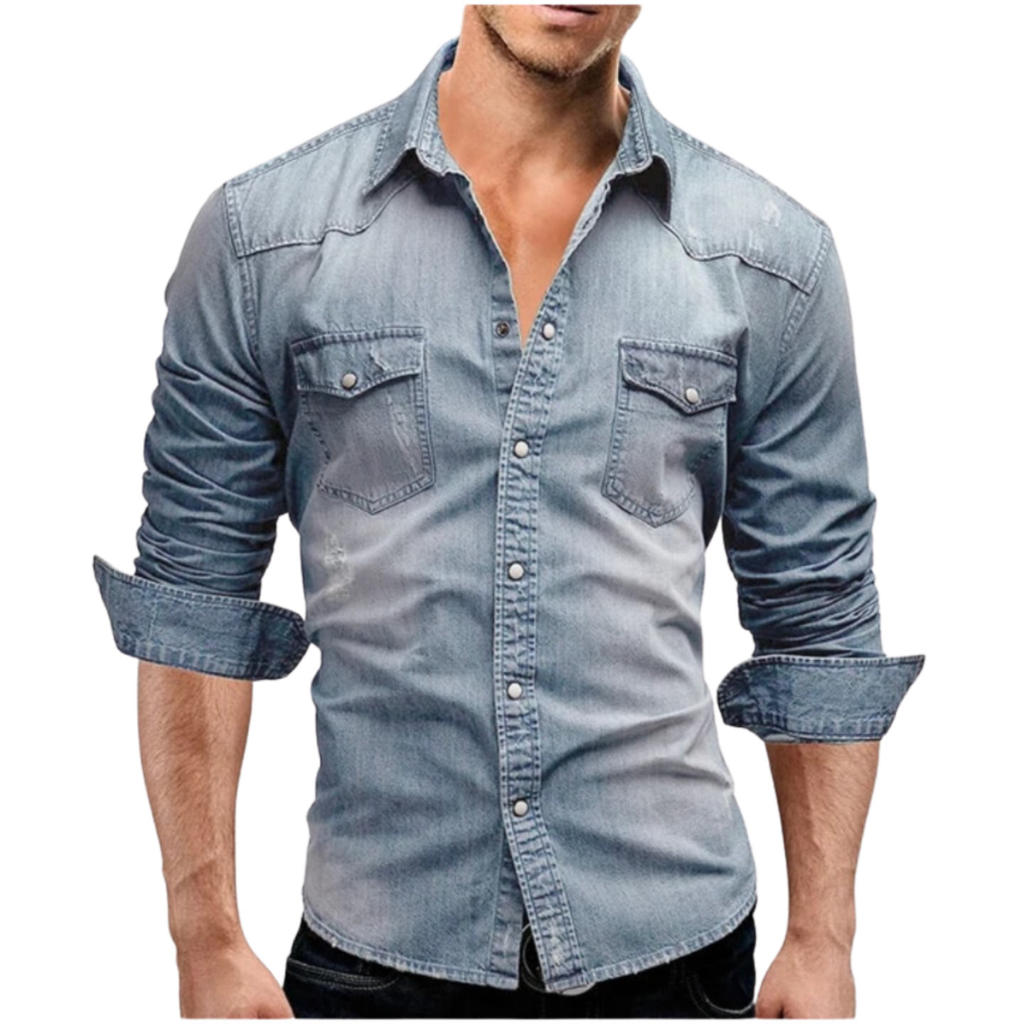 Maison-Blanche-Paris™ - Chemise en denim au style moderne